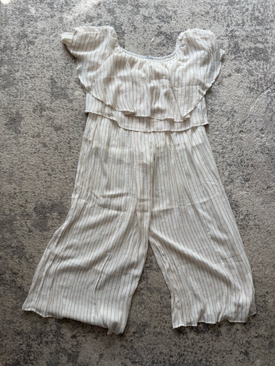 FAVLUX Pants - Santorini Two-Piece Set Tan Stripe